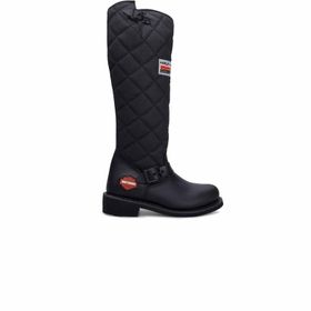 Harley Davidson Laconia Hi 646 Black Yağlı Deri Siyah Kadın Çizme
