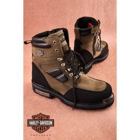 Harley Davidson Millo Olive Haki Deri Erkek Bot