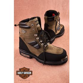 Harley Davidson Millo Olive Haki Deri Erkek Bot