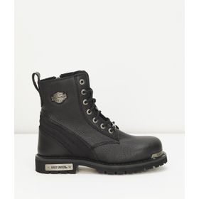 Harley Davidson REYES BLACK BAS EX Deri Siyah Erkek Bot