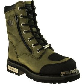 Harley Davidson Riddick 025G0321-18064 Olive Crazy Yeşil Deri Kadın Bot