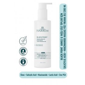 Harrem Black Point Akneli ve Yağlı Cilt İçin 200 ml Yüz Yıkama Jeli
