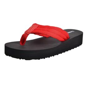 Harssidanzar SL264US Kırmızı Kama Flip Flop Tanga Kadın Sandalet