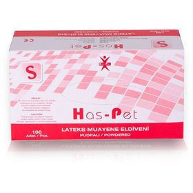 Has-Pet Lateks 100 Adet S Pudralı Eldiven