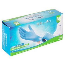Has-Pet Nitril Mavi Medium 100 Adet Eldiven