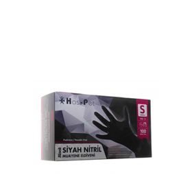 Has-Pet Siyah 100 Adet S Nitril Muayene Eldiveni
