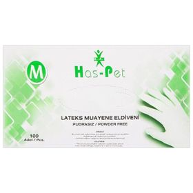 Has-Pet Vinil Siyah 100'lü Medium Pudrasız Eldiven