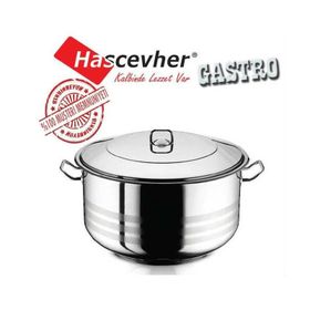 Hascevher Gastro Derin Çelik Tencere 40 x 26 cm 30 Lt
