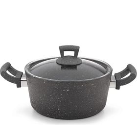 Hascevher Germanitium 24x11 cm Cam Kapaklı Granit Tencere