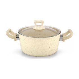 Hascevher Germanitium Granit Cam Kapaklı 18 cm Tencere