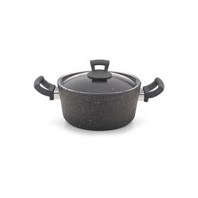 Hascevher Germanitium Granit Cam Kapaklı 22 cm Tencere