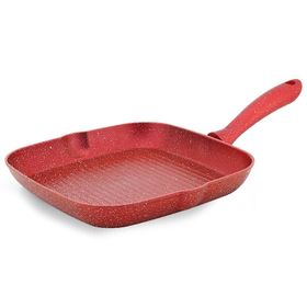 Hascevher Germanityum Kırmızı 28 cm Granit Grill Tava