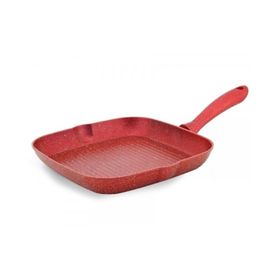 Hascevher Germanityum Kırmızı 28 cm Granit Grill Tava