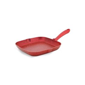 Hascevher Germanityum Kırmızı 28 cm Granit Grill Tava