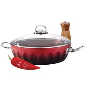 Hascevher Lotus Kırmızı 26 cm Granit Karnıyarık Tenceresi