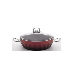Hascevher Lotus Kırmızı 26 cm Granit Karnıyarık Tenceresi