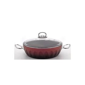 Hascevher Lotus Kırmızı 26 cm Granit Karnıyarık Tenceresi