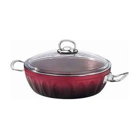 Hascevher Lotus Kırmızı 26 cm Granit Karnıyarık Tenceresi