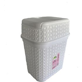 Hasır 7,2 Litre Beyaz Çöp Kovası