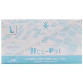 Haspet 1 Paket 100 Adet Large Beden Pudralı Lateks Eldiven