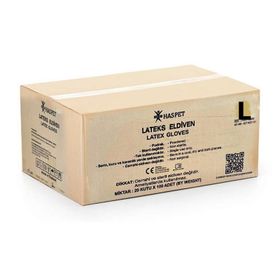 Haspet 100x20 2000 Adet Lateks Pudralı Large Büyük Boy Muayene Eldiveni