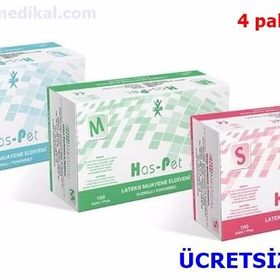 Haspet 400 Adet Large Büyük Boy Lateks Pudralı Muayene Eldiveni
