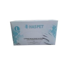 Haspet Latex Large 100'lü Pudrasız Muayene Eldiveni