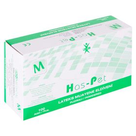 Haspet Pudralı Lateks 100'lü Large Muayene Eldiveni