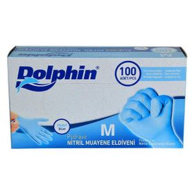 Haspet Pudrasız Orta Boy M 100'lü Mavi Nitril Eldiven
