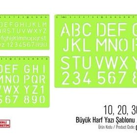 Hataş 02260 10 - 20 - 30 mm Büyük Harf Yazı Seti