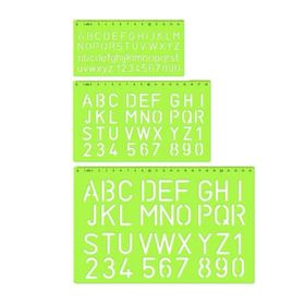 Hataş 106166 10x20x30 mm Harf Şablon Cetvel Seti