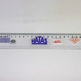 Hataş 20 cm Standart Plastik Geniş Şeffaf Cetvel