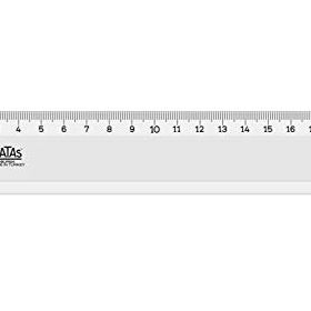 Hataş 20 cm Standart Plastik Geniş Şeffaf Cetvel