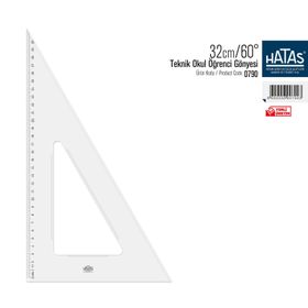 Hatas 32 cm / 60 derece Teknik Okul Öğrenci Gönyesi