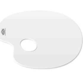 Hataş 5750260 16x25 cm Plastik Beyaz Oval Palet