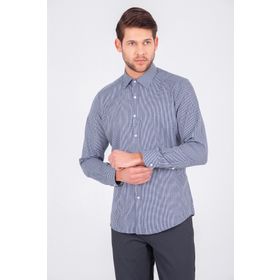 Hatemoğlu 19D190000264 Desenli Lacivert Slim Fit Erkek Gömlek