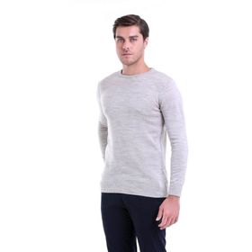 Hatemoğlu 3400ETC0A001 Erkek Bej Bisiklet Yaka Regular Fit Triko Kazak