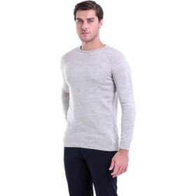 Hatemoğlu 3400ETC0A001 Erkek Bej Bisiklet Yaka Regular Fit Triko Kazak