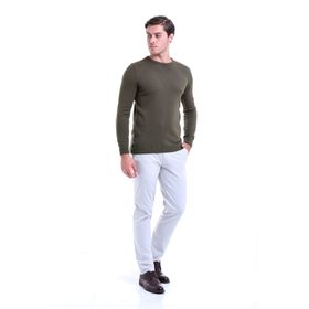 Hatemoğlu 3400ETC0A001 Yeşil Bisiklet Yaka Regular Fit Triko Erkek Kazak