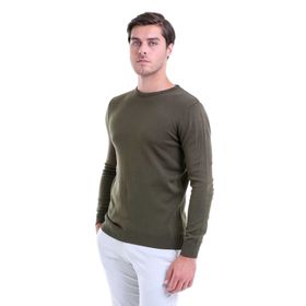 Hatemoğlu 3400ETC0A001 Yeşil Bisiklet Yaka Regular Fit Triko Erkek Kazak
