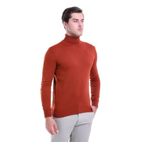 Hatemoğlu 3400ETC0A002 Kiremit Regular Fit Balıkçı Yaka Triko Erkek Kazak
