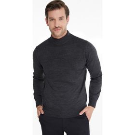 Hatemoğlu 3400ETC21A01 Antrasit Regular Fit Yarım Balıkçı Triko Erkek Kazak