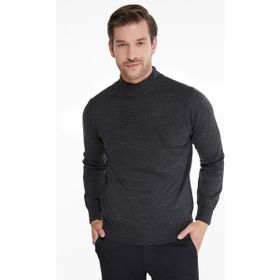 Hatemoğlu 3400ETC21A01 Antrasit Regular Fit Yarım Balıkçı Triko Erkek Kazak