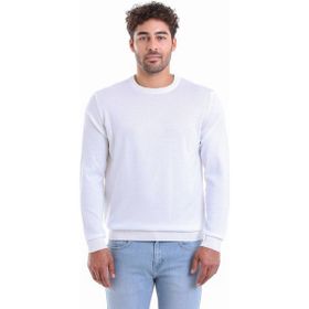 Hatemoğlu 3412ETC2A012 Ekru Regular Fit %100 Pamuk Bisiklet Yaka Triko Erkek Kazak