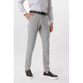 Hatemoğlu Gri Desenli Slim Fit Kumaş Pantolon