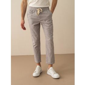 Hatemoğlu Gri Regular Fit Keten Pantolon
