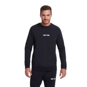 Hatemoğlu Lacivert Regular Fit Pamuklu Bisiklet Yaka Sweatshirt