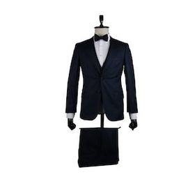 Hatemoğlu Lacivert Slim Fit Desenli Takım Elbise