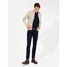 Hatemoğlu Lacivert Slim Fit Kanvas Pantolon