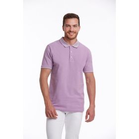 Hatemoğlu Lila %100 Pamuk Regular Fit Polo Yaka Tişört